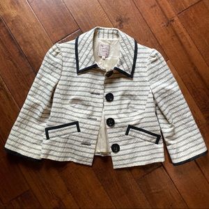Nanette Lapore Cream and blue jacket